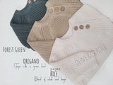 Organic Cotton Elliot Knitted Sweater Romper by OLIVE & CRADLE - Close-Up