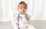 Atrani Embroidered Baby Romper Set - Back View