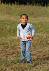Toddler Vehicle Pattern Button Up Cardigan Sweater by PatPat - Front View