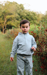 French Terry Jogger Set - Organic Cotton Comfort by Almond Bud - Back View