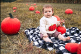 Kids Cozy Pumpkin Crew Neck Cotton Sweater - Festive & Warm by Huggalugs - Close-Up