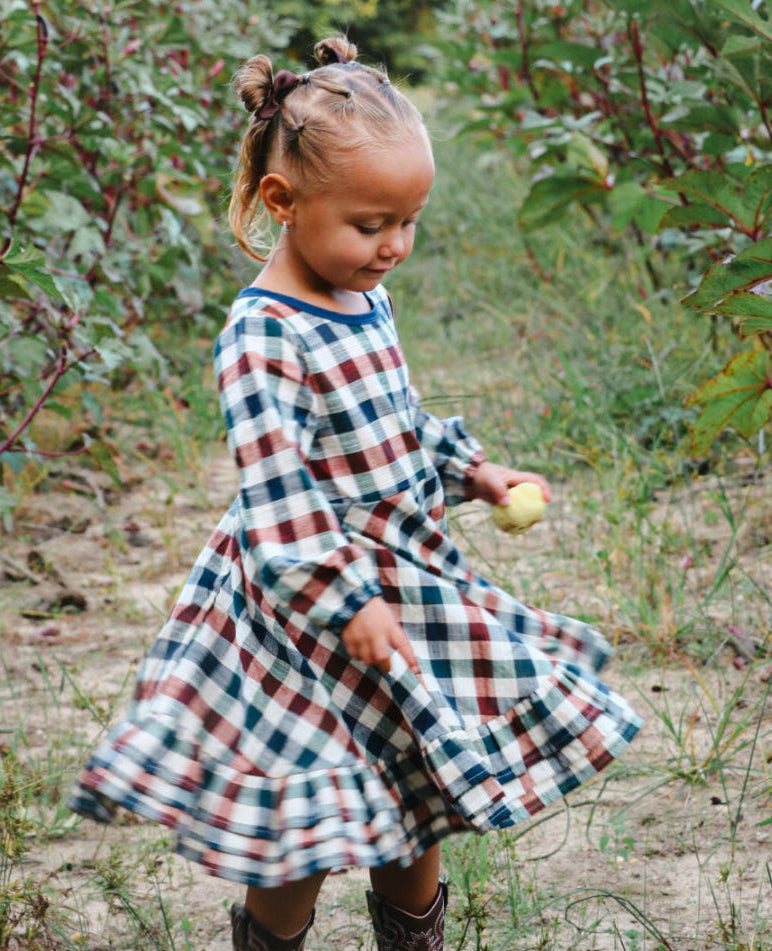 Infant Girl Classics Dress Fall Vintage Plaid Ruffle Swing Dress Marie Nicole XS(18/24mos) Infant Girl Classics Dress Fall Vintage Plaid Ruffle Swing Dress Marie Nicole XS(18/24mos)