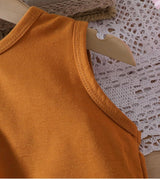 Hem Knotted Tank Top Striped Belted Shorts W/bow..This Summer’s cutest 3 piece Outfit! by The Honey and Bro Co. - Detail View