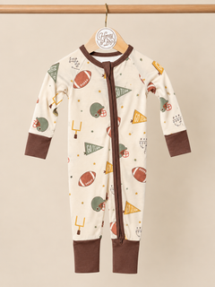 Vintage Football Zinza™ TENCEL™ Convertible Zippy Pajama