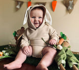 Bunny Ears Sweatshirt Romper - Baby & Toddler Clothing | The Honey and Bro Co