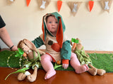 Carrot Patch Bunny Hooded Romper - Baby & Toddler Clothing | The Honey and Bro Co