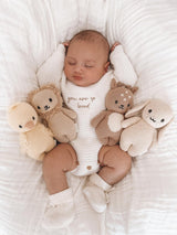 Classic Ribbed Romper Deluxe Gift Set by The Honey and Bro Co. - Detail View