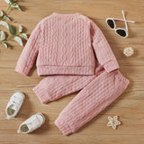 2pcs 95% Cotton Long-sleeve Imitation Knitting Set - View 9