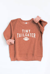 Tiny Tailgater Graphic Sweatshirt | Green Toddler Unisex by The Honey and Bro Co. - Back View