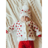 Bitty Blooms Holiday Cardigan Sweater by Huggalugs - Side View