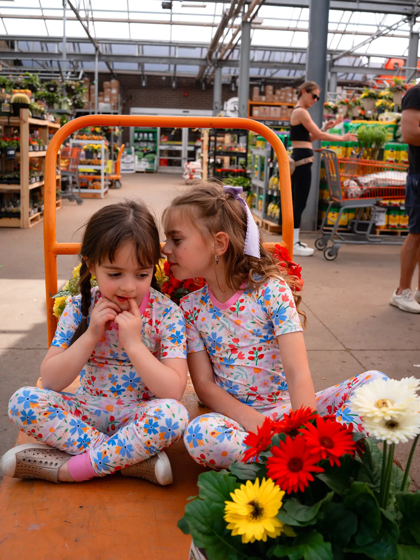 Ladybug Floral Bamboo Two-Piece Pajamas - Lifestyle