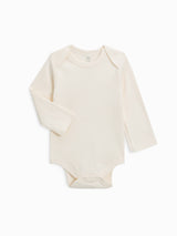 Classic Long Sleeve Bodysuit | Organic Cotton by Colored Organics - Flat Lay