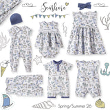 Seashore Shortall Romper – Bamboo Baby Neutral One Piece by The Honey and Bro Co. - Lifestyle View
