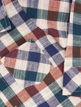 Fall Vintage Plaid Button-Up Bubble Romper by Marie Nicole Clothing - Detail View
