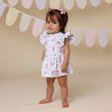 White Rabbit Organic Cotton Short Sleeve Dress by Snuggle Hunny - View 9 - Easter Baby Clothing