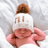 Hi. Pecan Hand Knit Beanie Hat by The Honey and Bro Co. - Back View