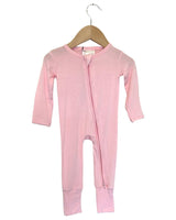Bamboo Sugar Pink Zip Sleeper by The Honey and Bro Co. - Back View