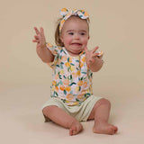 Sunny Citrus Organic Cotton Frill Tee - On Toddler Side
