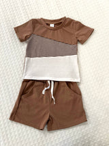 2pc Brown Spring Set by The Honey and Bro Co. - Front View