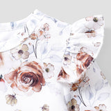 Sweet Big Flower Flutter Sleeve Set by PatPat - On Model Side