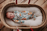 Dinosaur Zoo Knotted Gown by Three Little Tots - View 22 - Newborn Baby Clothing