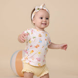 Beach Fun organic cotton tee side view on child
