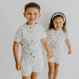 Baby Kid Organic Shorts Ivory by Finn + Emma - Detail View - Organic Cotton Toddler Shorts