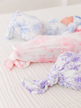 Butterfly Garden Toile Bamboo Gown & Bow Beanie Set by RuffleButts + RuggedButts - View 9 - Newborn Baby Clothing