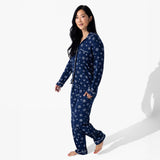 Snowflake Bamboo Women's Pajama Set by Bellabu Bear - Fabric Detail