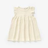 Charlotte Cream Organic Muslin Sleeveless Dress by Mimi & Me - Back View