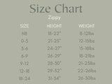 Tiny Trees Ribbed Bamboo Zippy Romper by Little Joy Co. - Full View