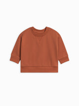 Quinn French Terry Relaxed Pullover Sweatshirt by The Honey and Bro Co. - Lifestyle View