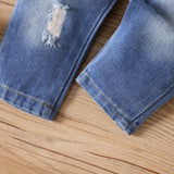Baby Ripped Denim Jeans by PatPat - Alternate View