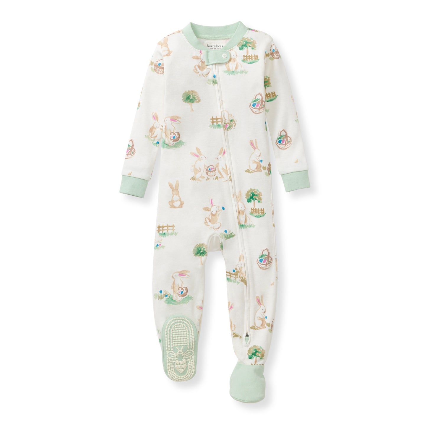 Bunny Egg Hunt Organic Cotton Sleeper | Easter - Baby & Toddler Clothing | The Honey and Bro Co