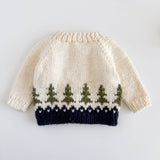 Tree Hand-Knit Baby Cardigan by The Honey and Bro Co. - Lifestyle View