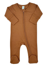 Organic Cotton Long Sleeve Romper with Mittens by The Honey and Bro Co. - Back View