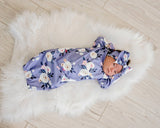 Lavender Baby Gown and Bow Headband | Infant Girls by Adorable Sweetness - Back View