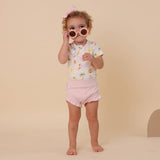 Newborn in Beach Fun organic cotton bodysuit