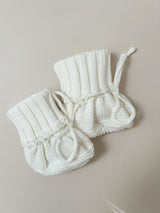 Newborn Lace Cuff Booties | Milk White