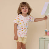 Beach Fun tee size label and fabric detail
