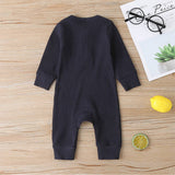 Unisex Ribbed Button-Up Jumpsuit by The Honey and Bro Co. - Back View