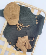 Knitted Booties Socks by The Honey and Bro Co. - Back View