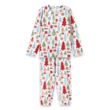 Merry Christmas Bamboo Kids' Matching Family Pajama Set by Tesa Babe - Back View