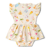 Beach Fun organic dress back view