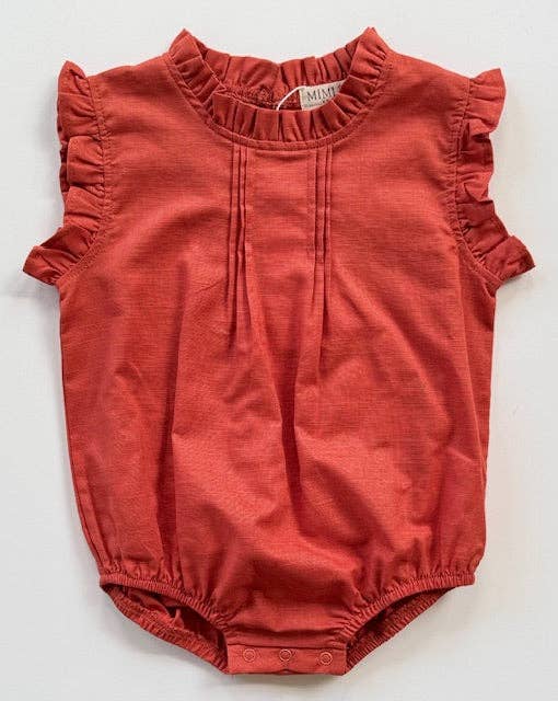 Daphne Coral Romper - Back Detail