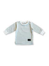 Long Sleeve Tee - Gray Stripe by The Honey and Bro Co. - Detail View