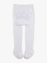 WHITE FOOTED RUFFLEBUTT TIGHTS by RuffleButts + RuggedButts - Front View - Easter Baby Clothing