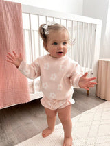 FLOWER JUMPER by Petite + Co - Back View - Easter Baby Clothing