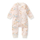 Bicycles Footless Sleep & Play | Organic Cotton by The Honey and Bro Co. - Back View
