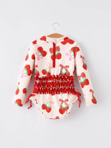 Cherry Print Baby Girl One-Piece Swimsuit - UPF Swimwear Back View